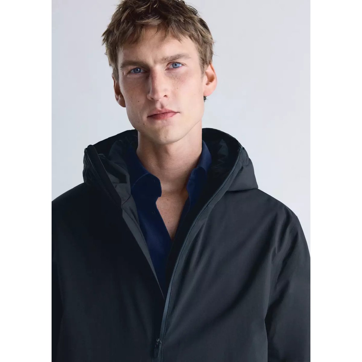Parka compactable avec garnissage Thermore® déperlant bleu nuit, MANGO MAN