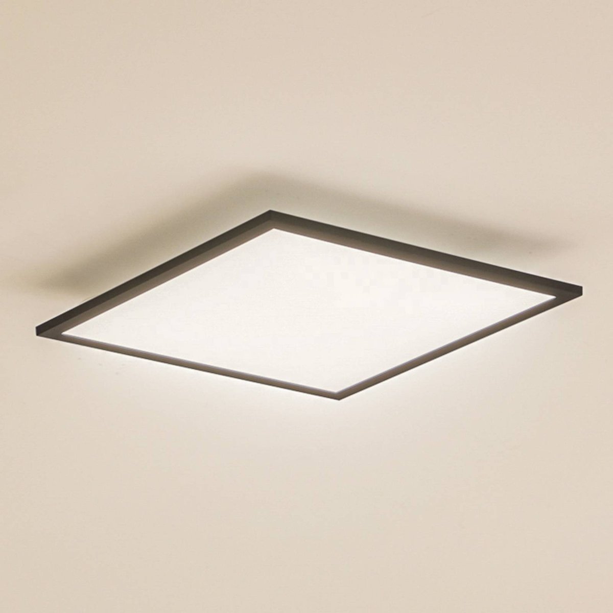 Plafonnier moderneLED, Enhife noir, LINDBY