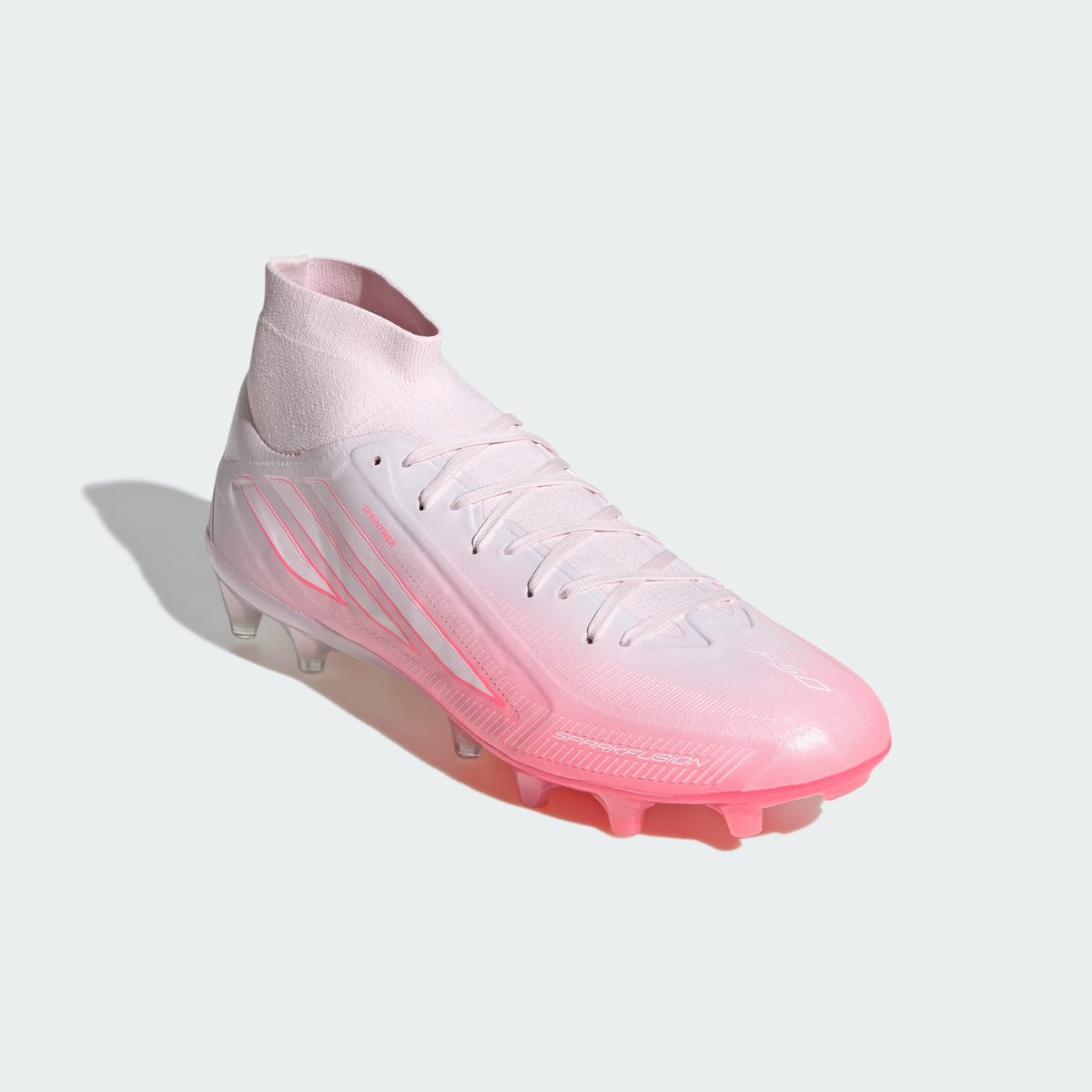 Chaussure De Football Mi-Montante F50 Sparkfusion Pro Terrain Souple/Terrain Synthétique Femmes solar turbo / cloud white / distilled pink, adidas Performance