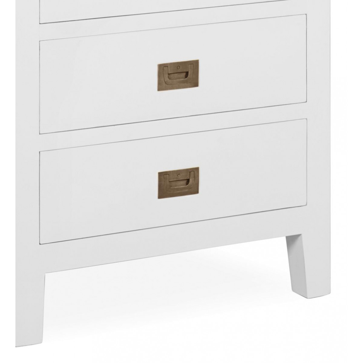 Chiffonnier 6 tiroirs bronze - MÉLICIA blanc, DECORATION D’AUTREFOIS