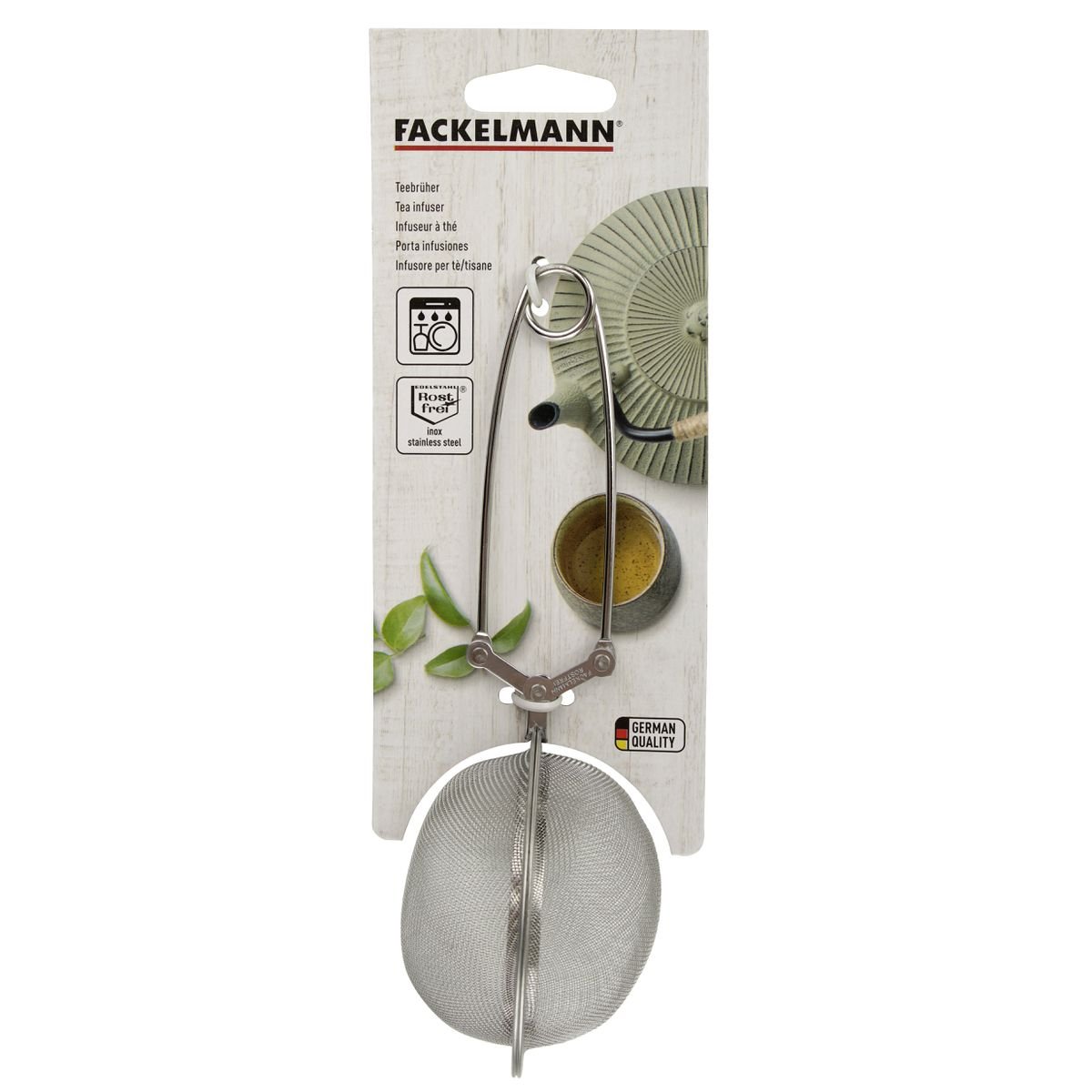 Boule à thé type pince à thé inox, FACKELMANN