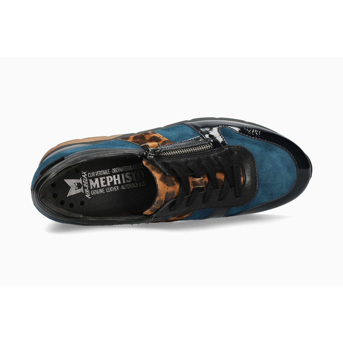 Baskets en cuir ELISIA bleu 7, MEPHISTO