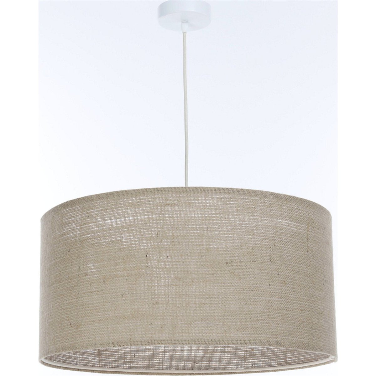 Suspension ronde en corde style boho Elegant beige chanvre naturel et transparent, BPS KONCEPT