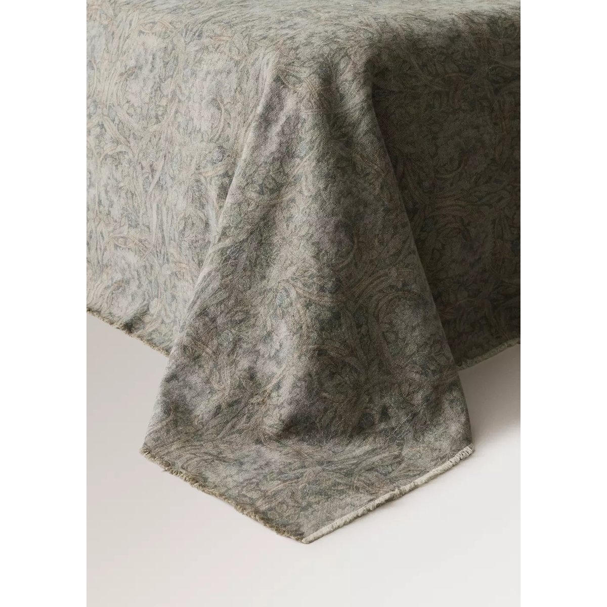 Couvre-lit en coton et lin à motif ornemental lit 180×200 cm bleu, MANGO HOME