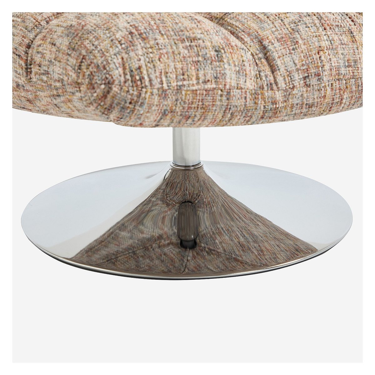 Fauteuil pivotant en tissu chenille et métal chromé SOGLIO multicolore, HABITAT