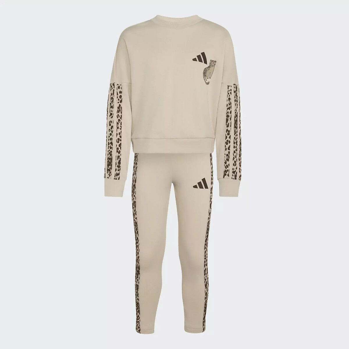 Ensemble en molleton, imprimé léopard beige, ADIDAS SPORTSWEAR