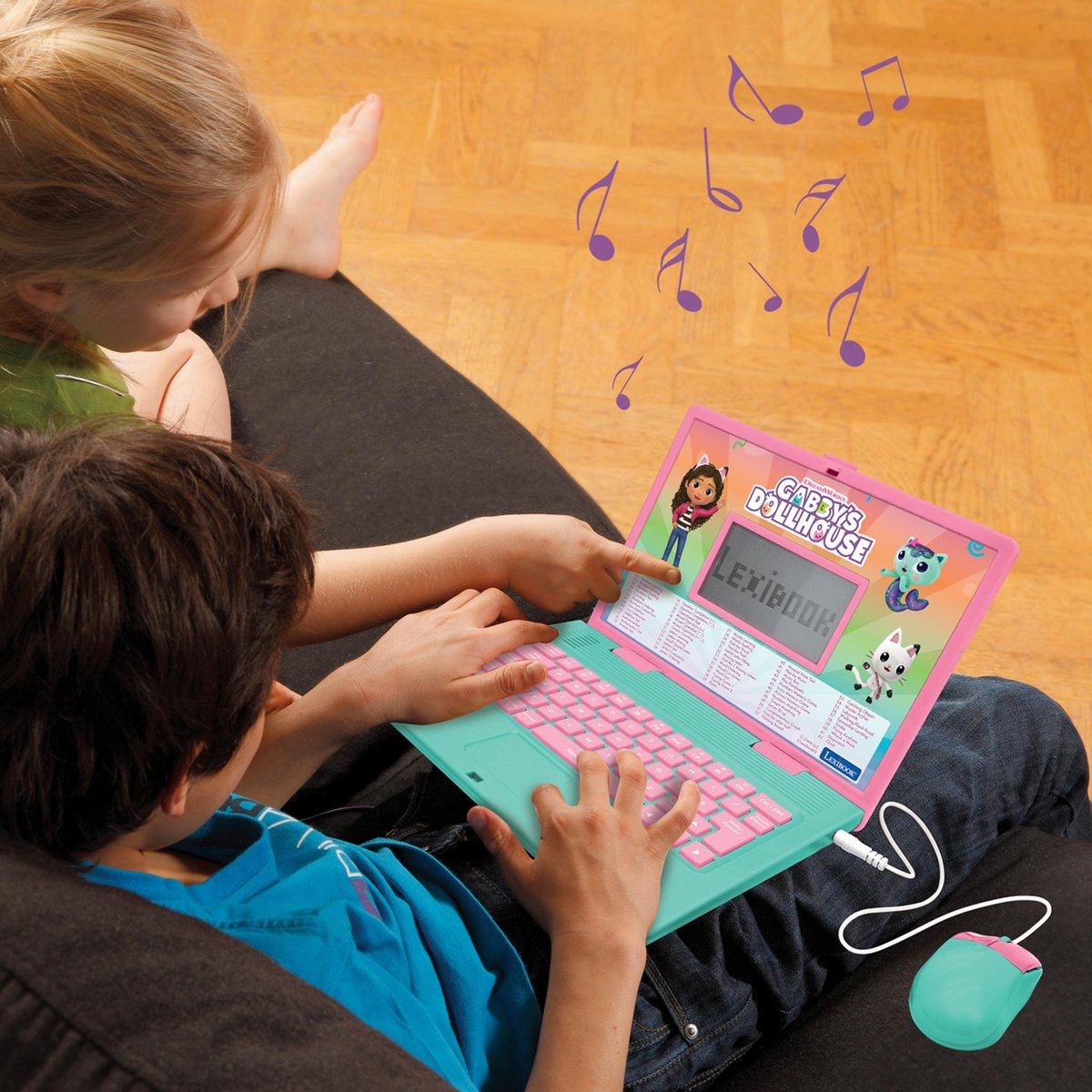 Ordinateur portable éducatif bilingue Gabby et la Maison Magique (FR/EN) rose, LEXIBOOK