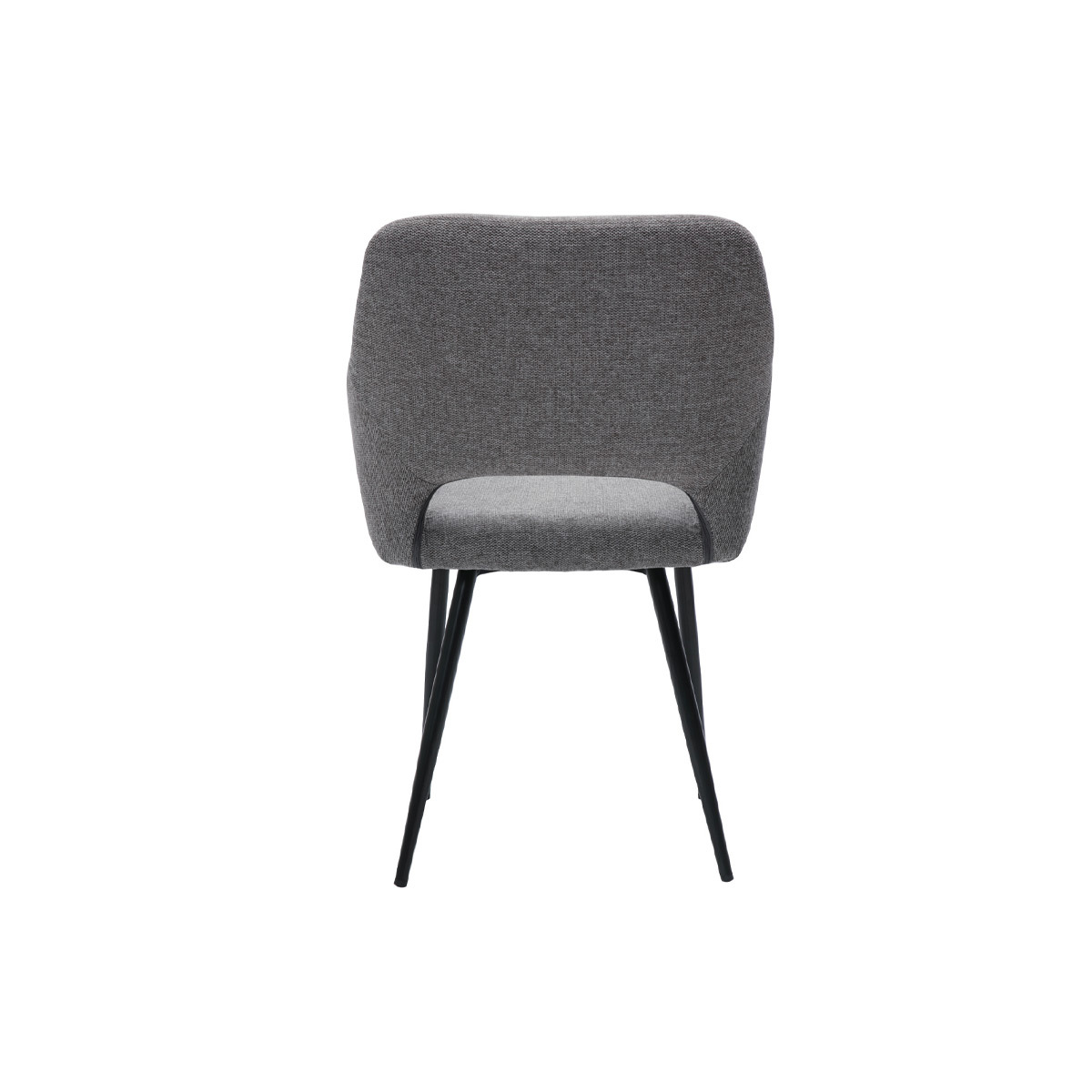Chaises design pieds métal noir (lot de 2) LAURETTE gris, MILIBOO