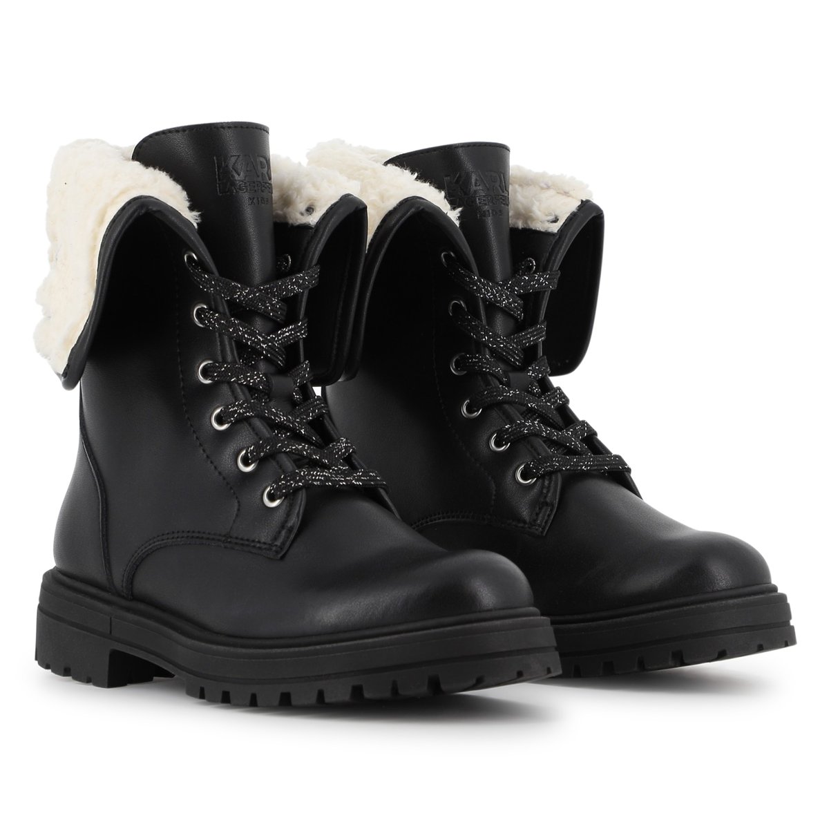 Bottines avec lacets black, KARL LAGERFELD KIDS