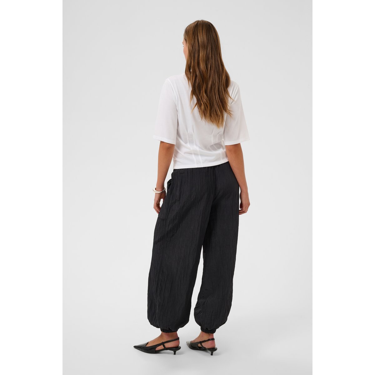 Pantalon casual noir, KAFFE