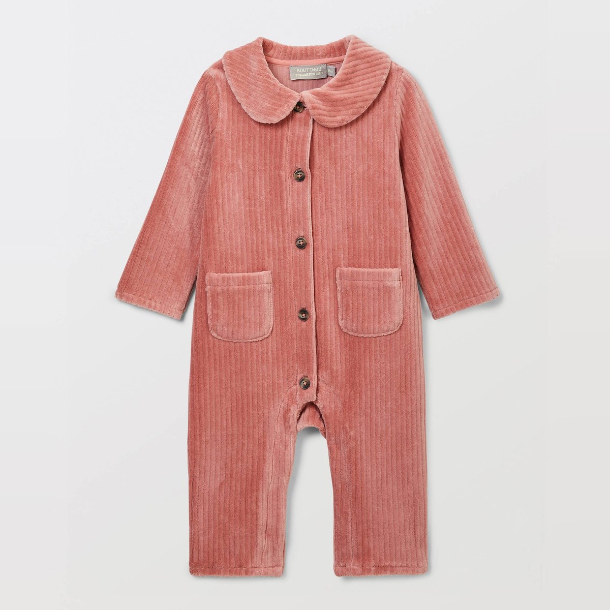 Combinaison longue en maille Oekotex rosette, BOUT'CHOU