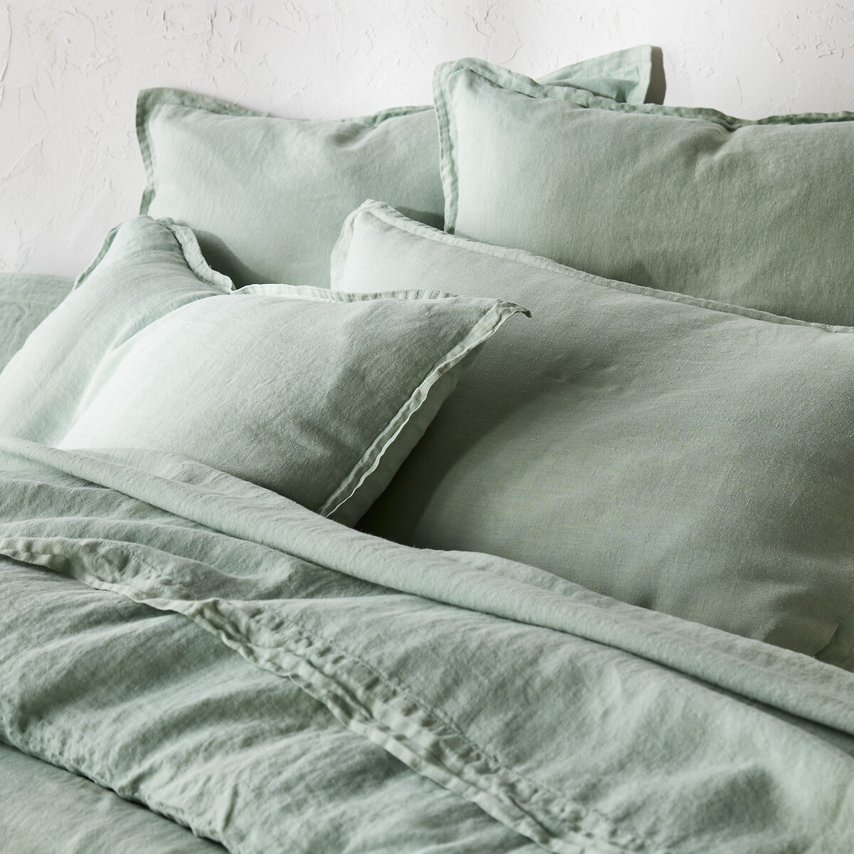 Housse de couette en lin lavé, Linot opaline, LA REDOUTE INTERIEURS