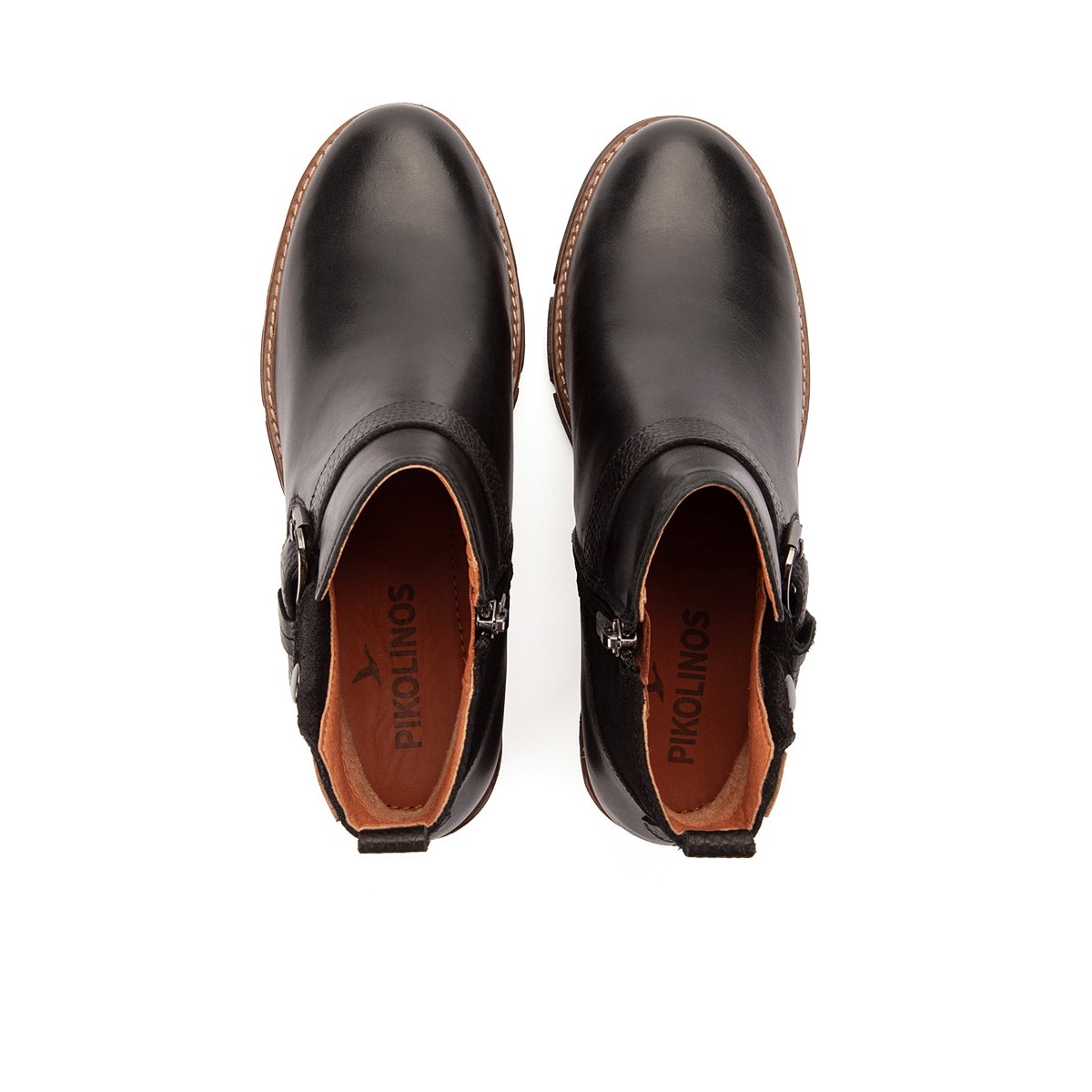 Bottines à talon cuir San Sebastia black, PIKOLINOS