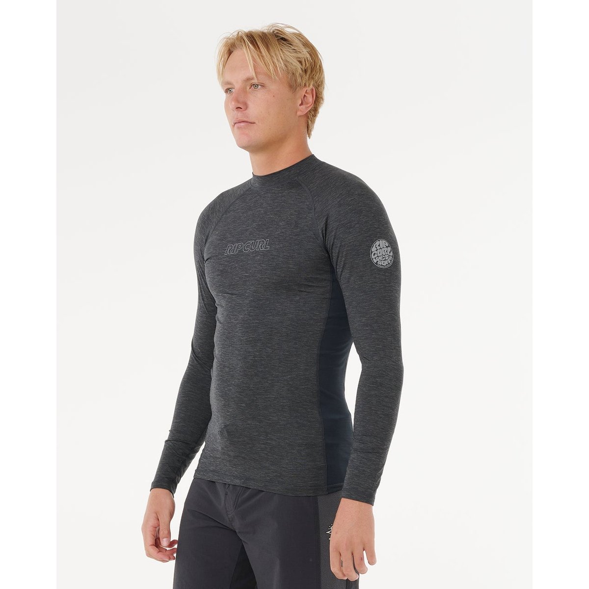 T-shirt anti-UV à manches longues Dawn Patrol UPF Performance black marle, RIP CURL