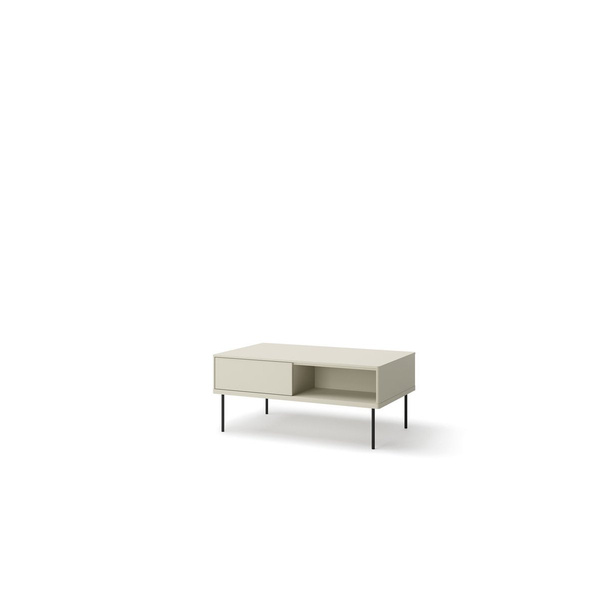 Table basse rectangulaire en panneaux de particules, ESPERA cachemire mat, BOBOCHIC