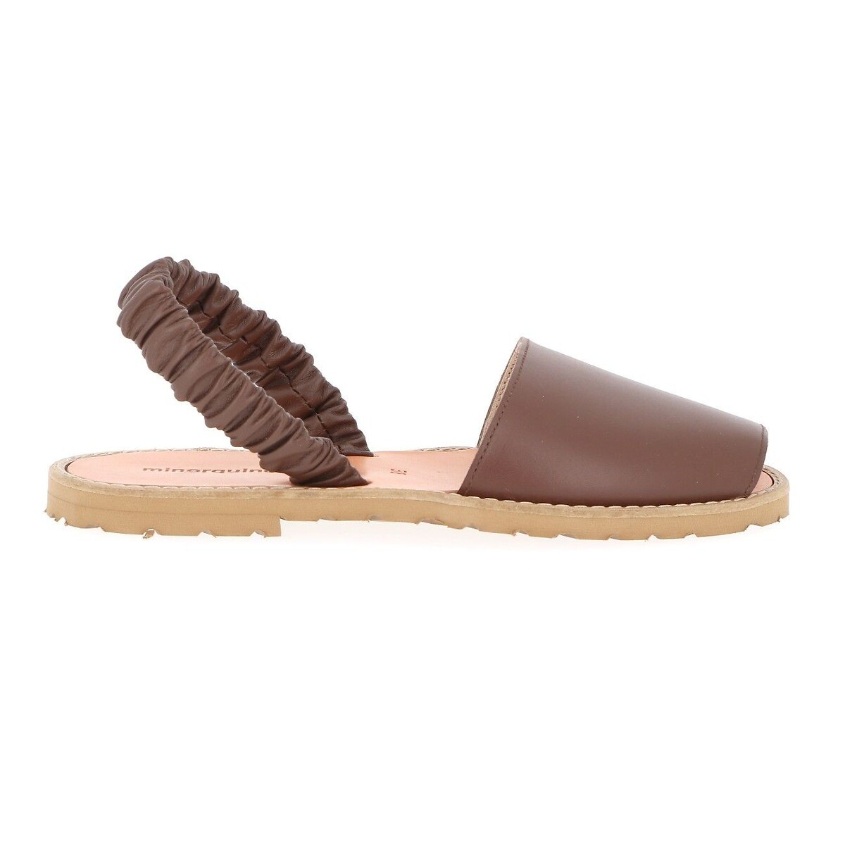 Sandales en cuir Fruncia marron, MINORQUINES