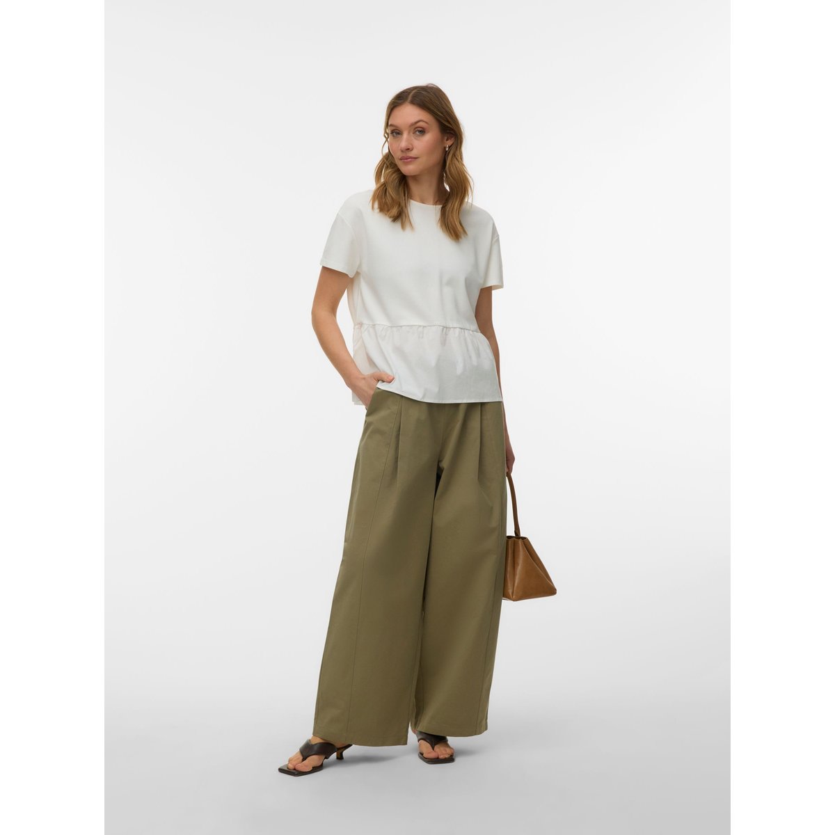 Top Peplum snow white, VERO MODA