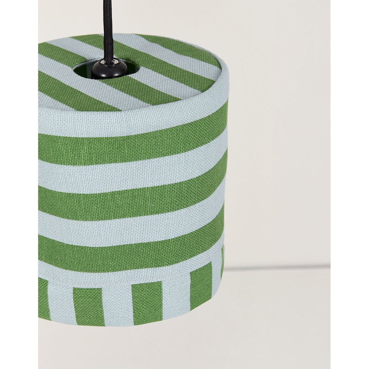 Abat-jour pour suspension 20 cm Linda green blue stripes, NOBODINOZ