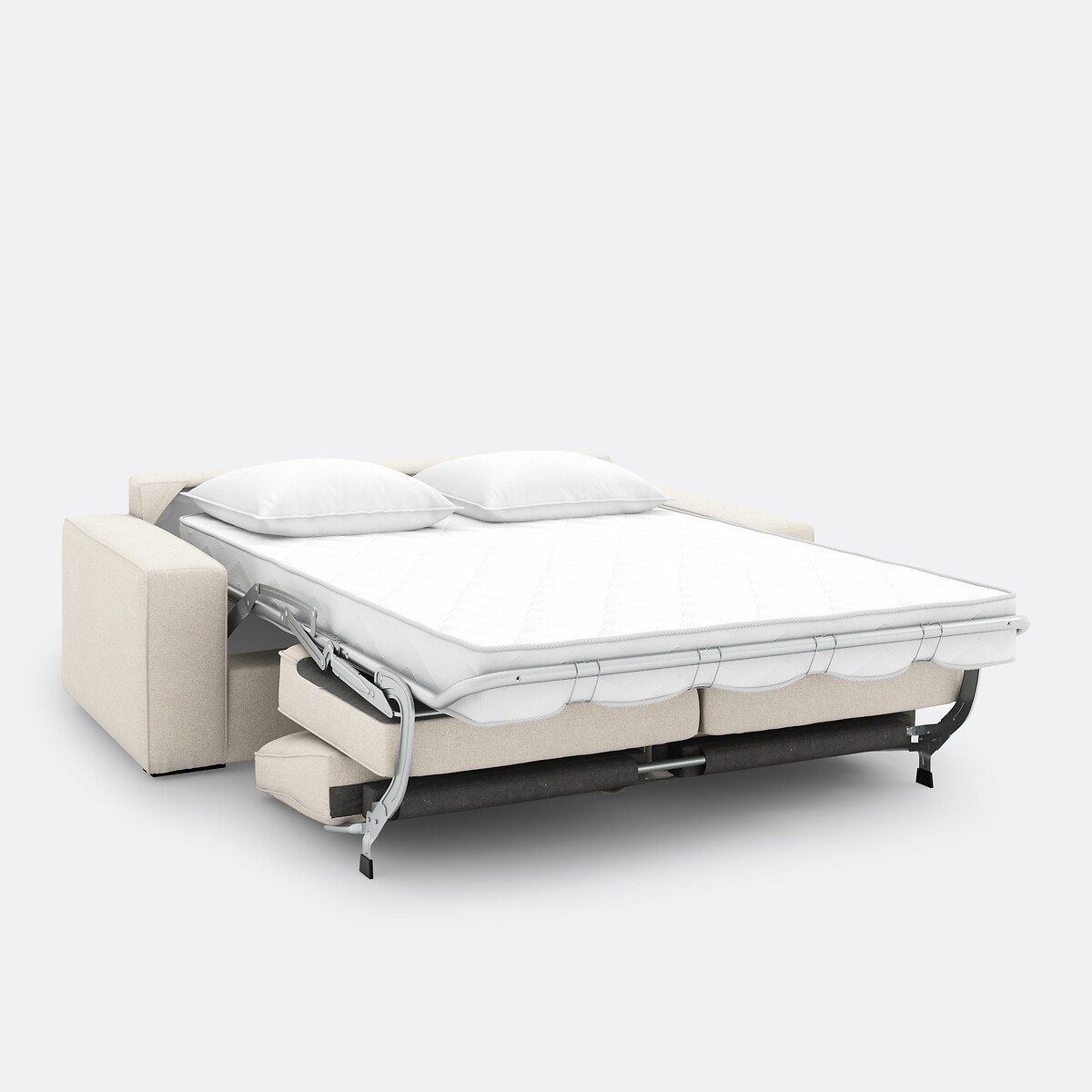 Canapé-lit polyester, mousse premium HR, Cecilia ecru, LA REDOUTE INTERIEURS