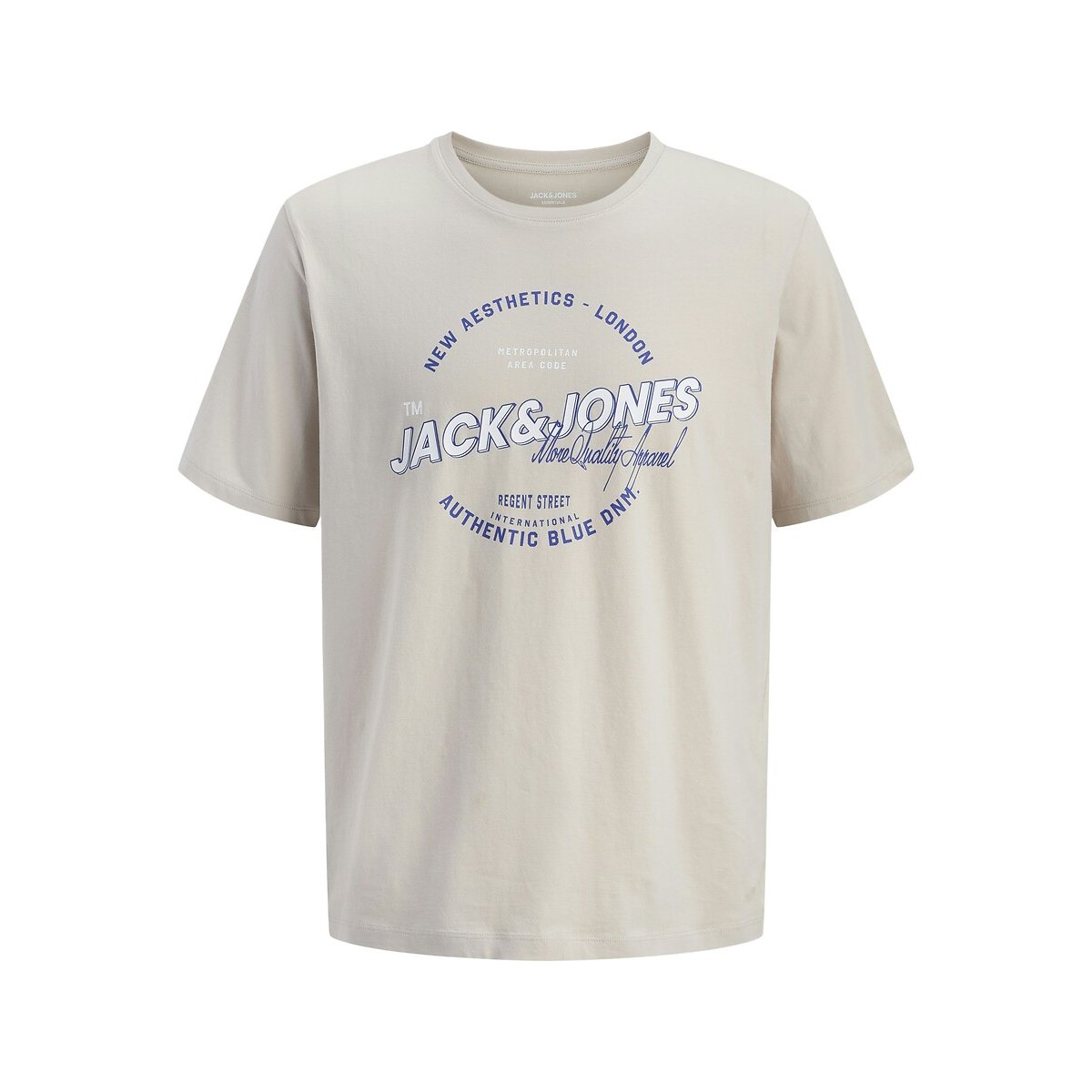 Printed Short Sleeve T-Shirt beige, JACK & JONES JUNIOR