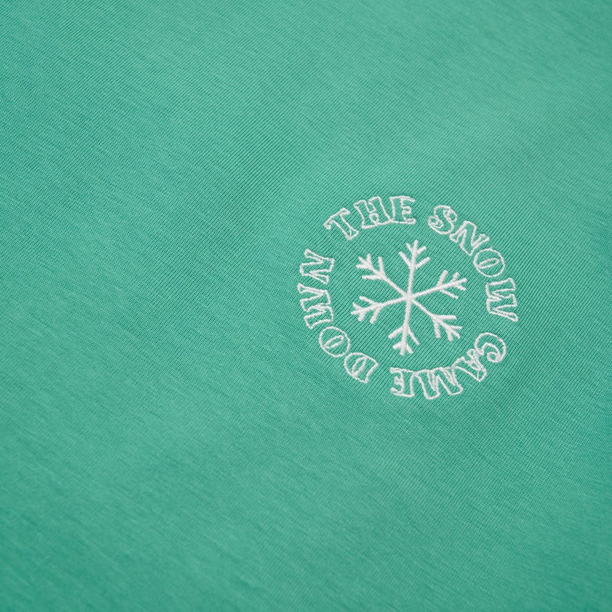 T-shirt fille en maille imprimé flocon de neige vert, BOBOLI