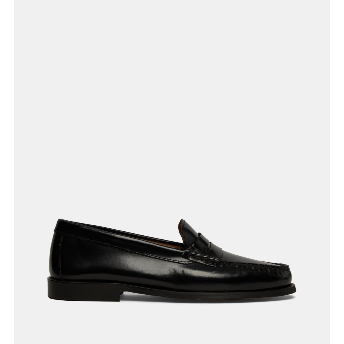 Mocassins plats thérèse en cuir noir, GALERIES LAFAYETTE