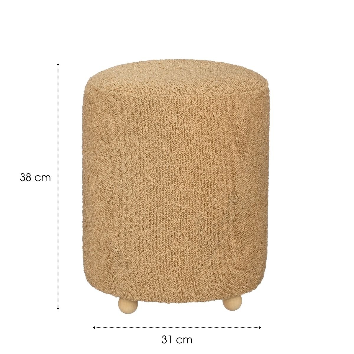 Tabouret YVES marron clair, MICA DECORATIONS