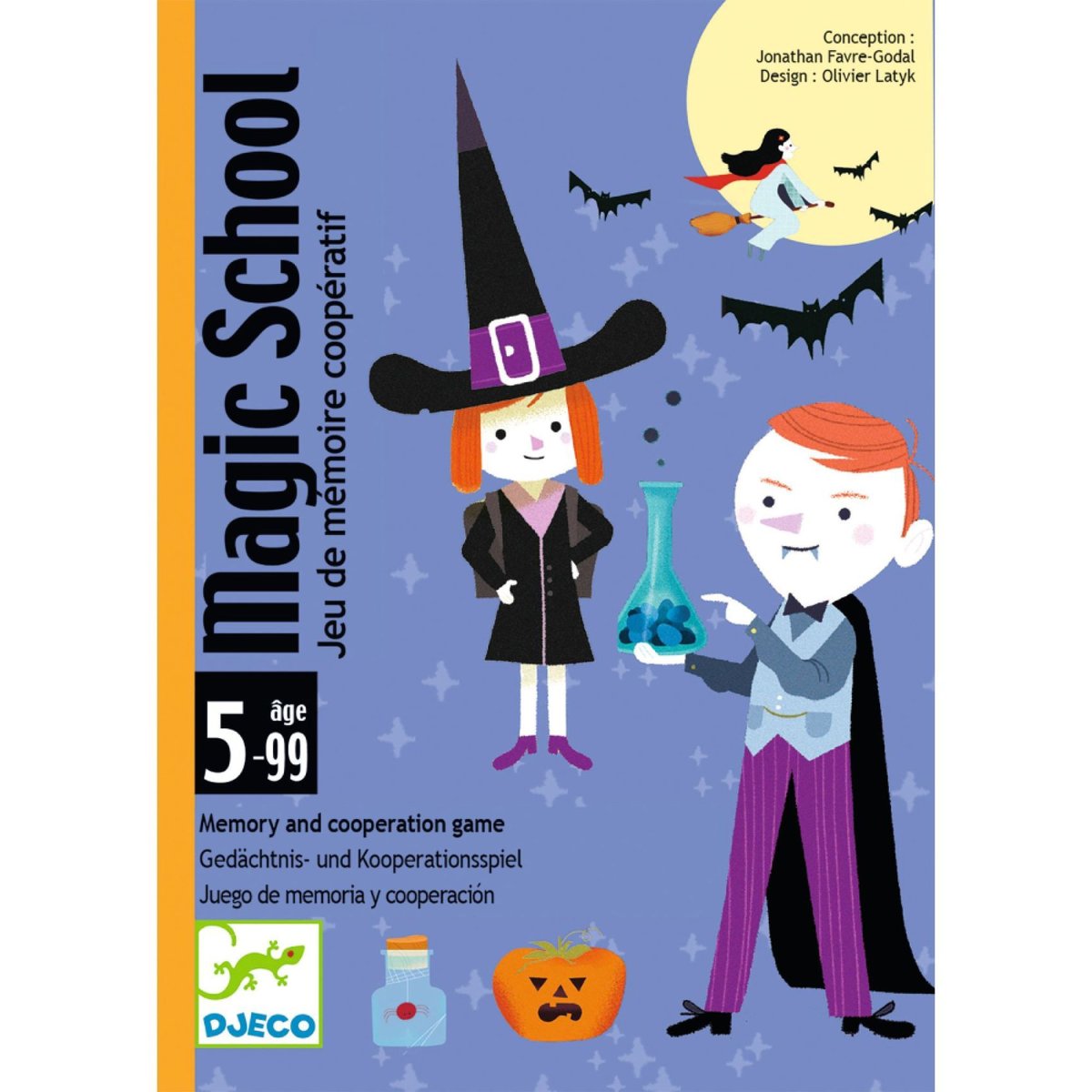 Jeu de cartes Magic School multicolore, DJECO