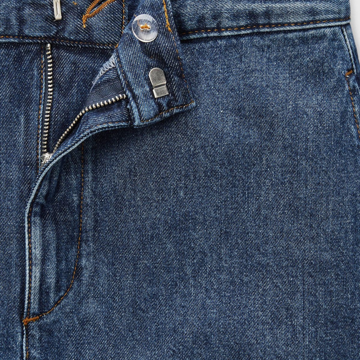 Jupe courte en denim stone denim, MONOPRIX