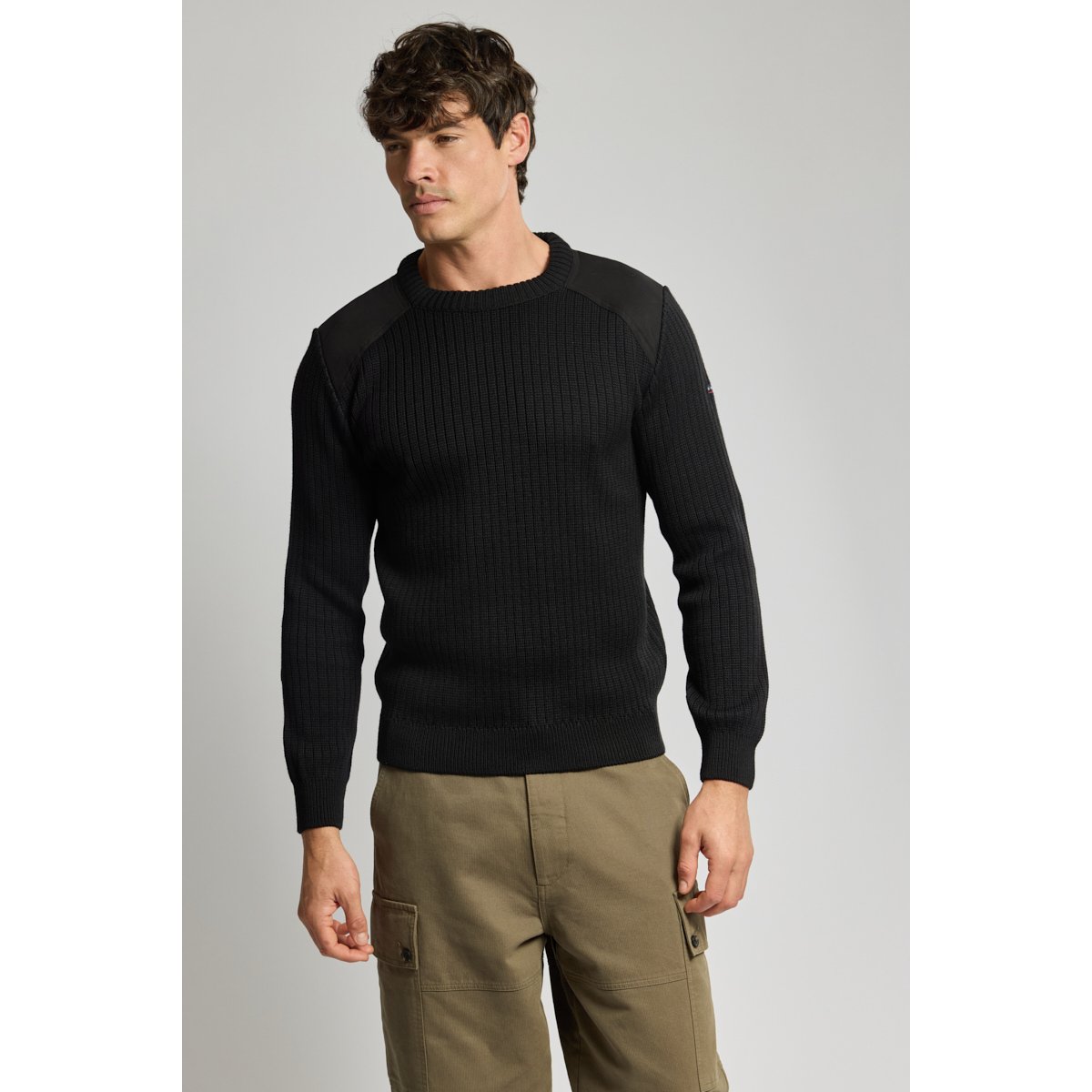 Pull esprit militaire noir, ARMOR-LUX