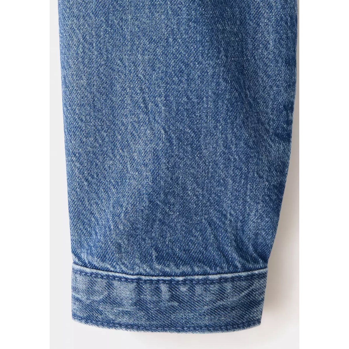 Robe en jean froncée bleu moyen, MANGO BABY