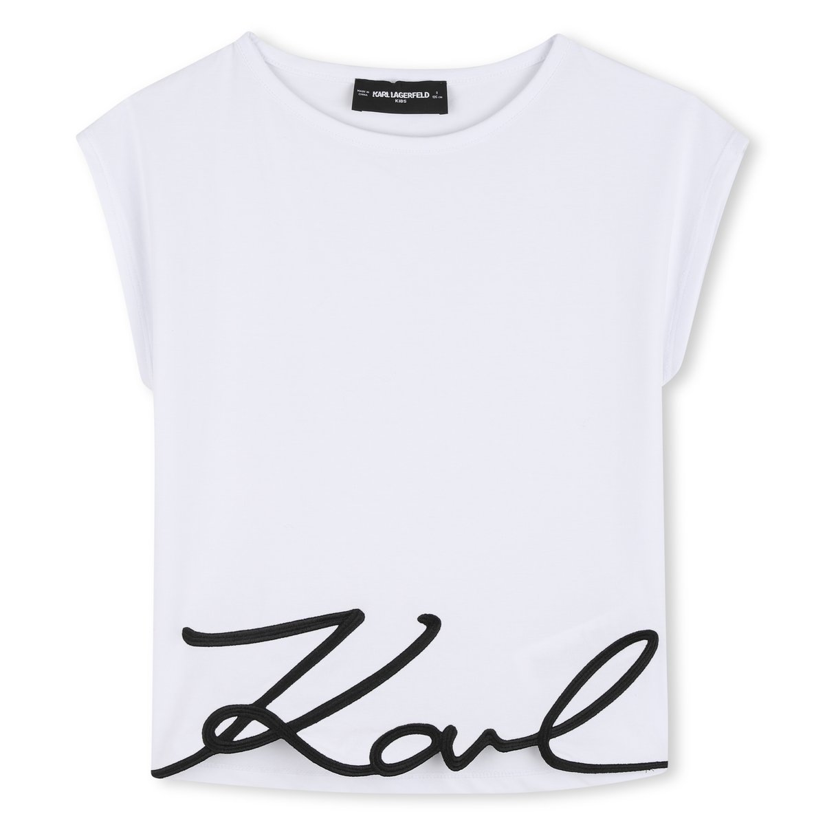 T-shirt à manches courtes blanc, KARL LAGERFELD KIDS