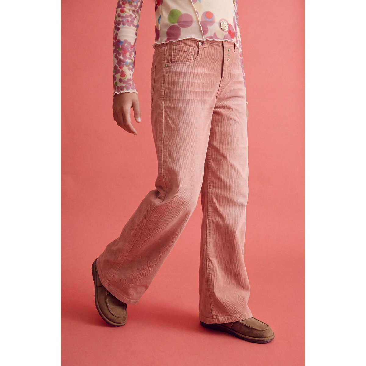 PANTALON LONG EN DENIM ÉLASTIQUE rouge, DESIGUAL