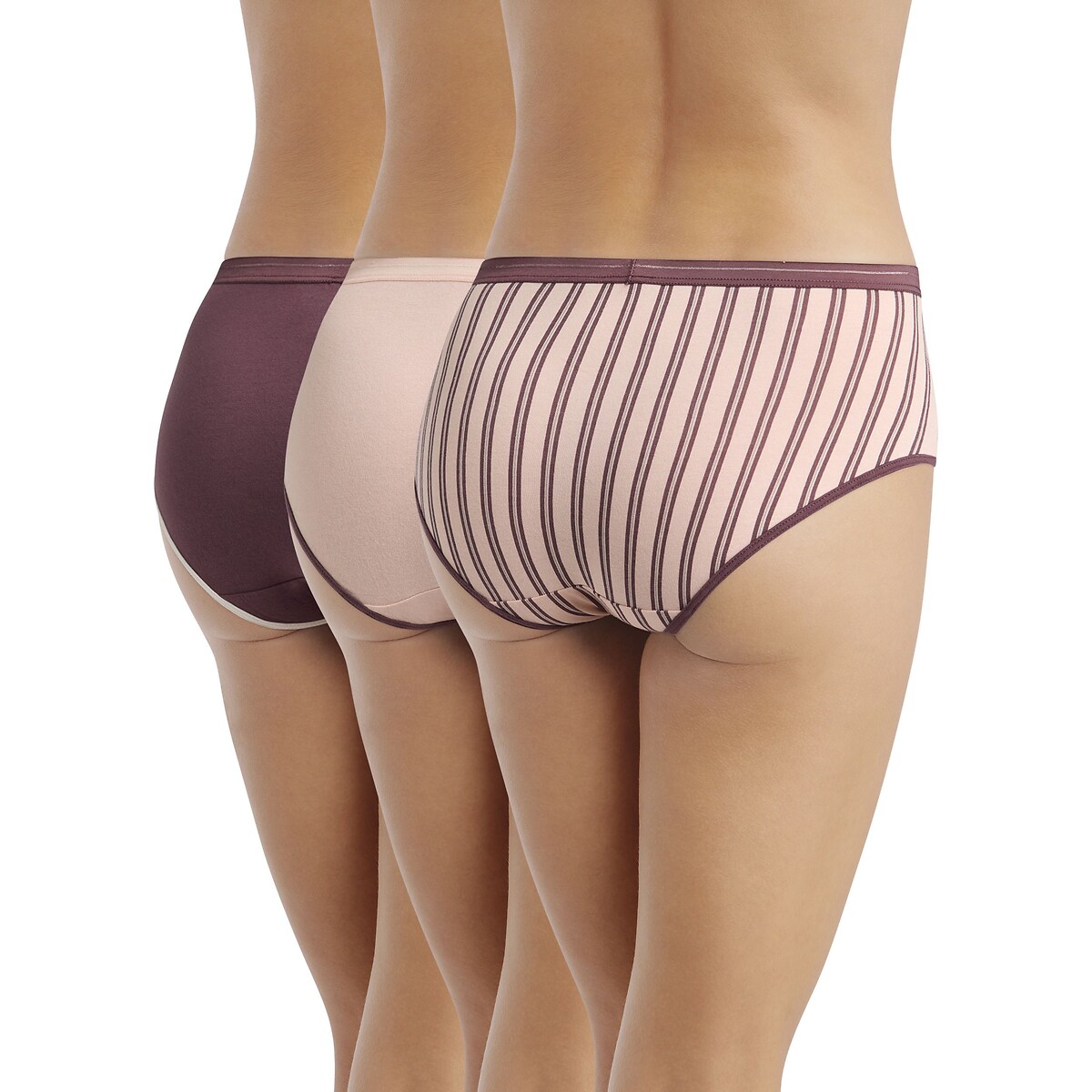 Lote de 3 bragas shorties DIM x INES DE LEE FRESSANGE conjunto rosa arena, DIM