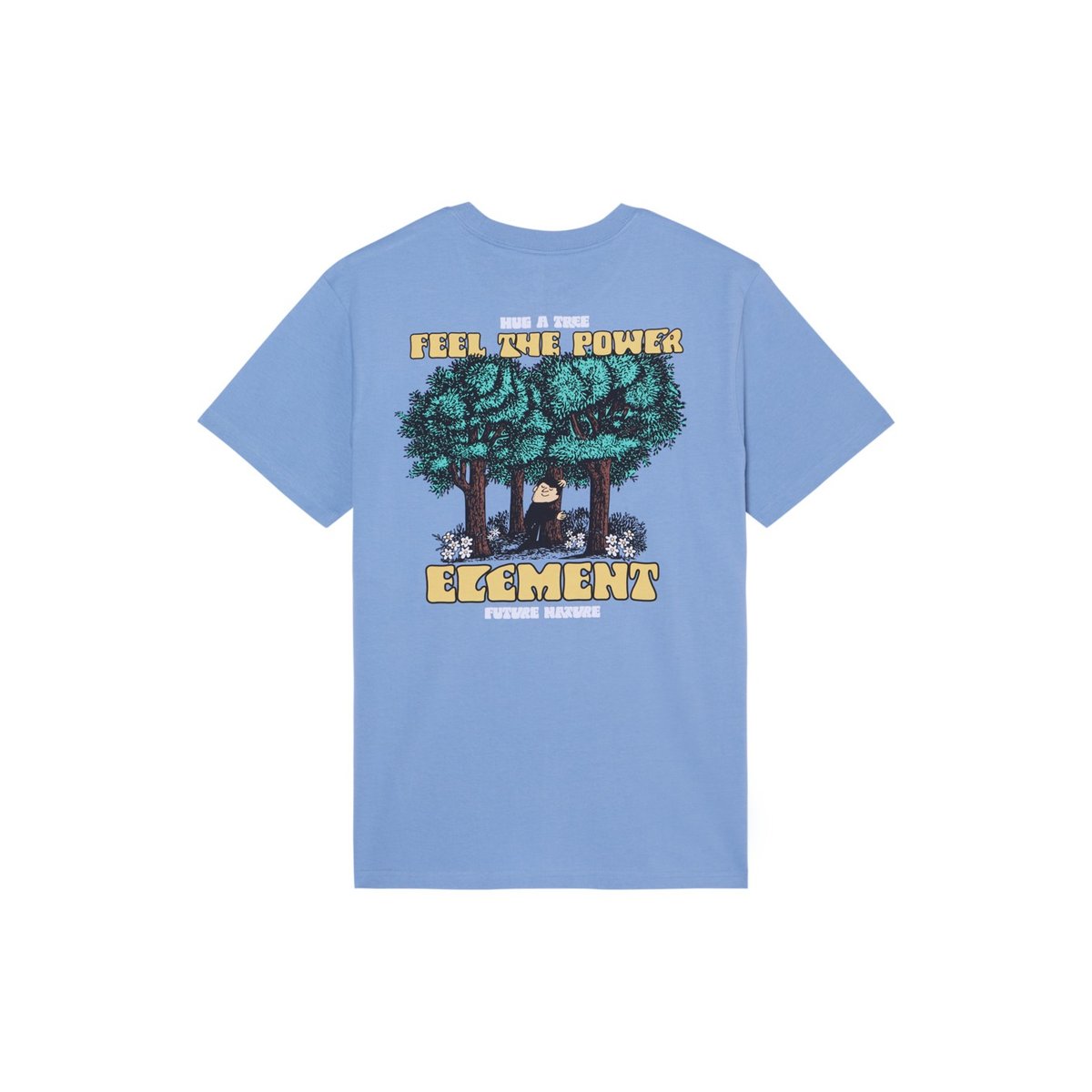 T-Shirt manches courtes FEEL POWER bleu faded denim, ELEMENT