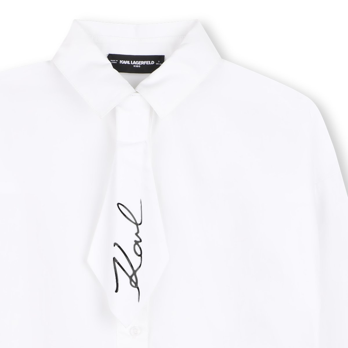 Chemise manches longues blanc, KARL LAGERFELD KIDS