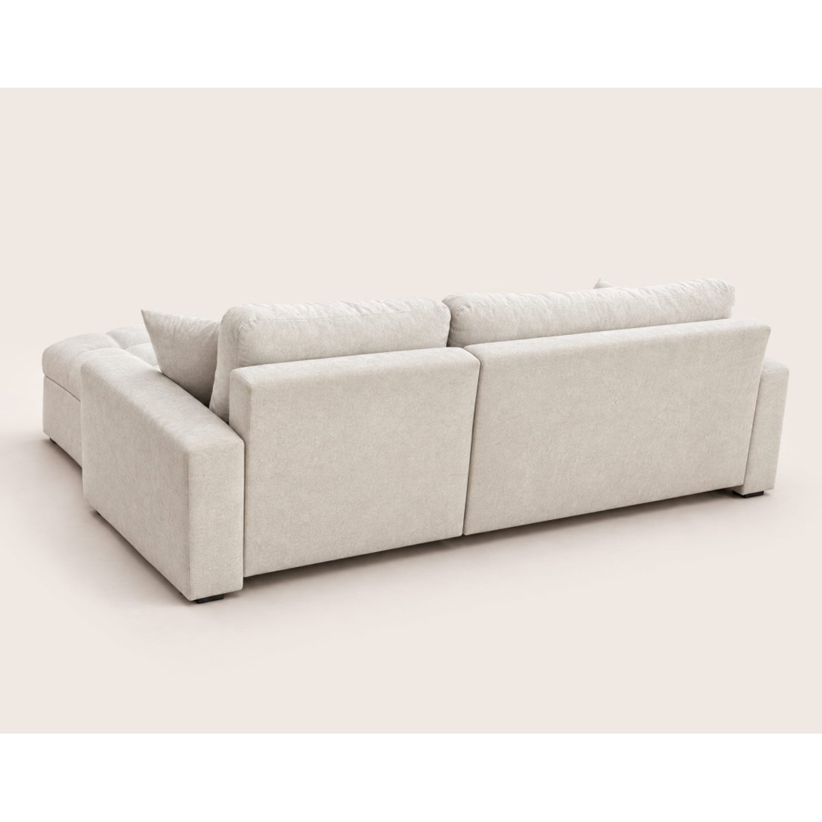 Canapé d'Angle Convertible en Tissu 4 places - CYRO beige, BEST MOBILIER