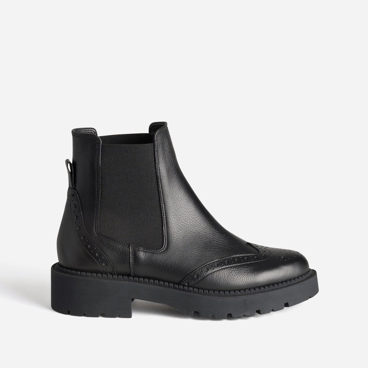 Boots en cuir LOANE noir, TEXTO