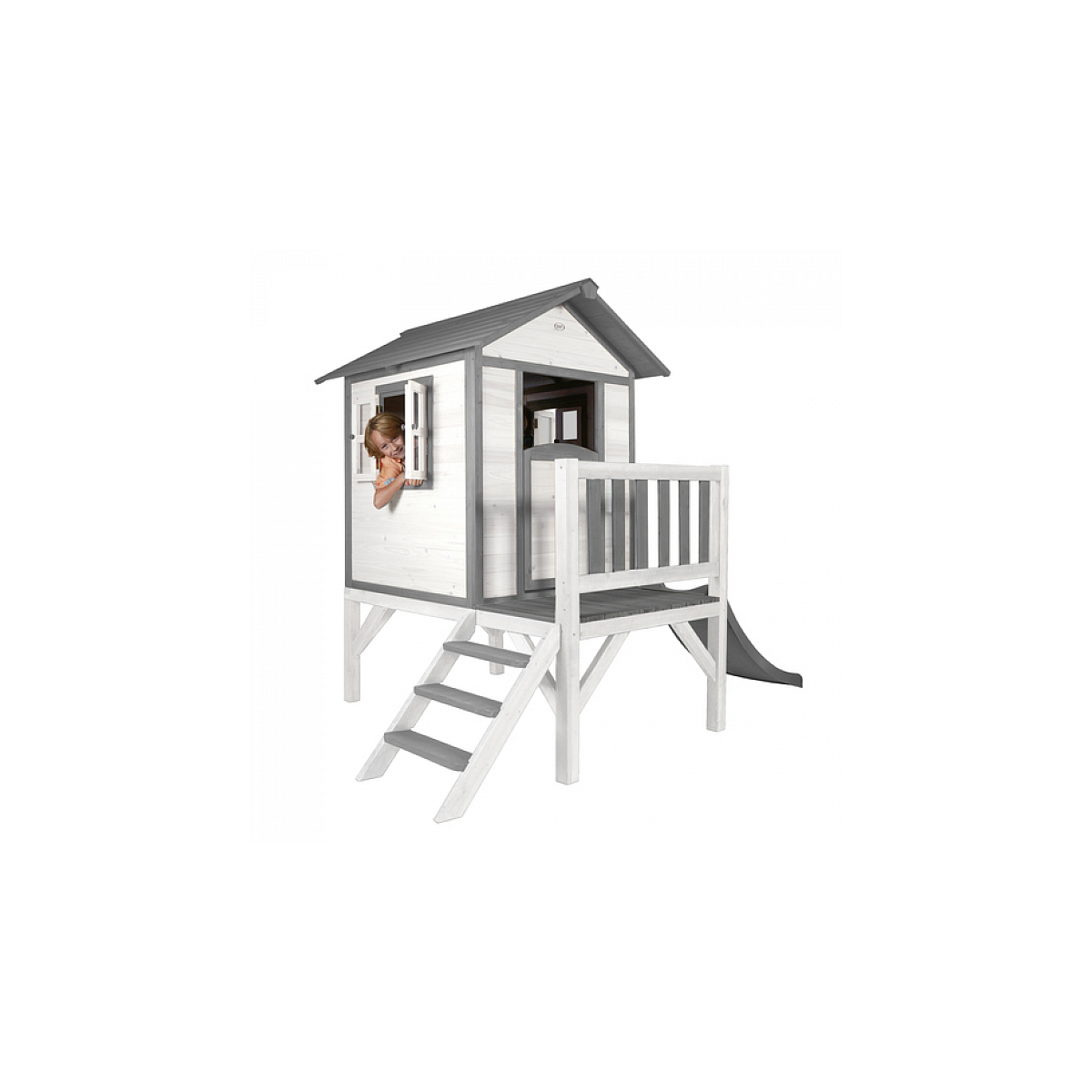 AXI Beach Lodge XL Maisonnette Classic Toboggan Gris couleur unique, AXI HOUSE