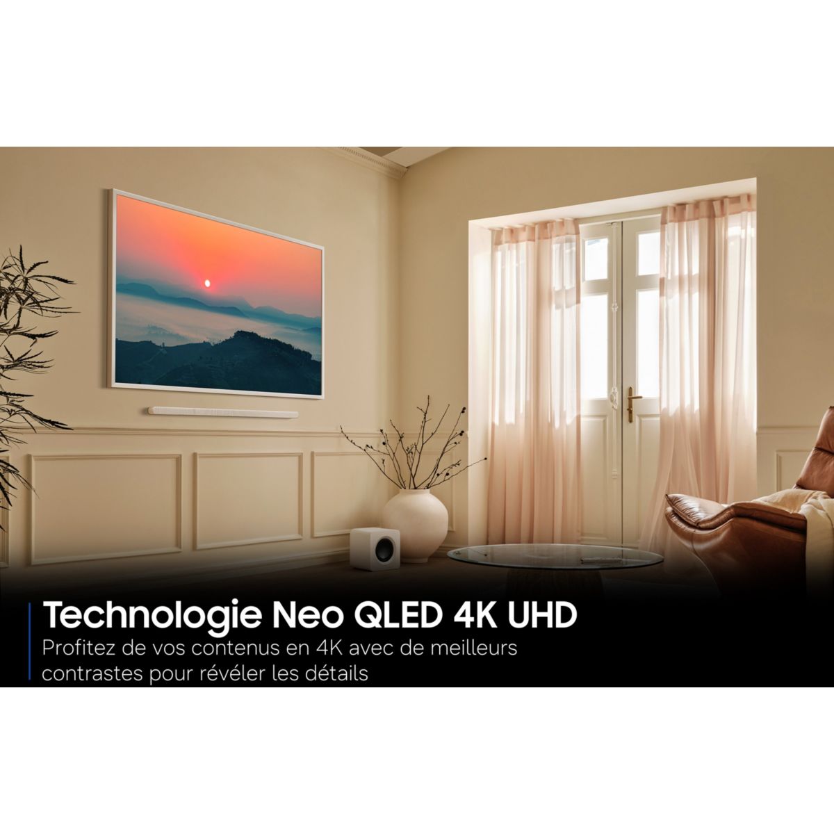 TV QLED The Frame Pro TQ85LS03HW (2026) 85" (214 cm) 4K - Mode art (effet tableau), anti-reflet couleur unique, SAMSUNG