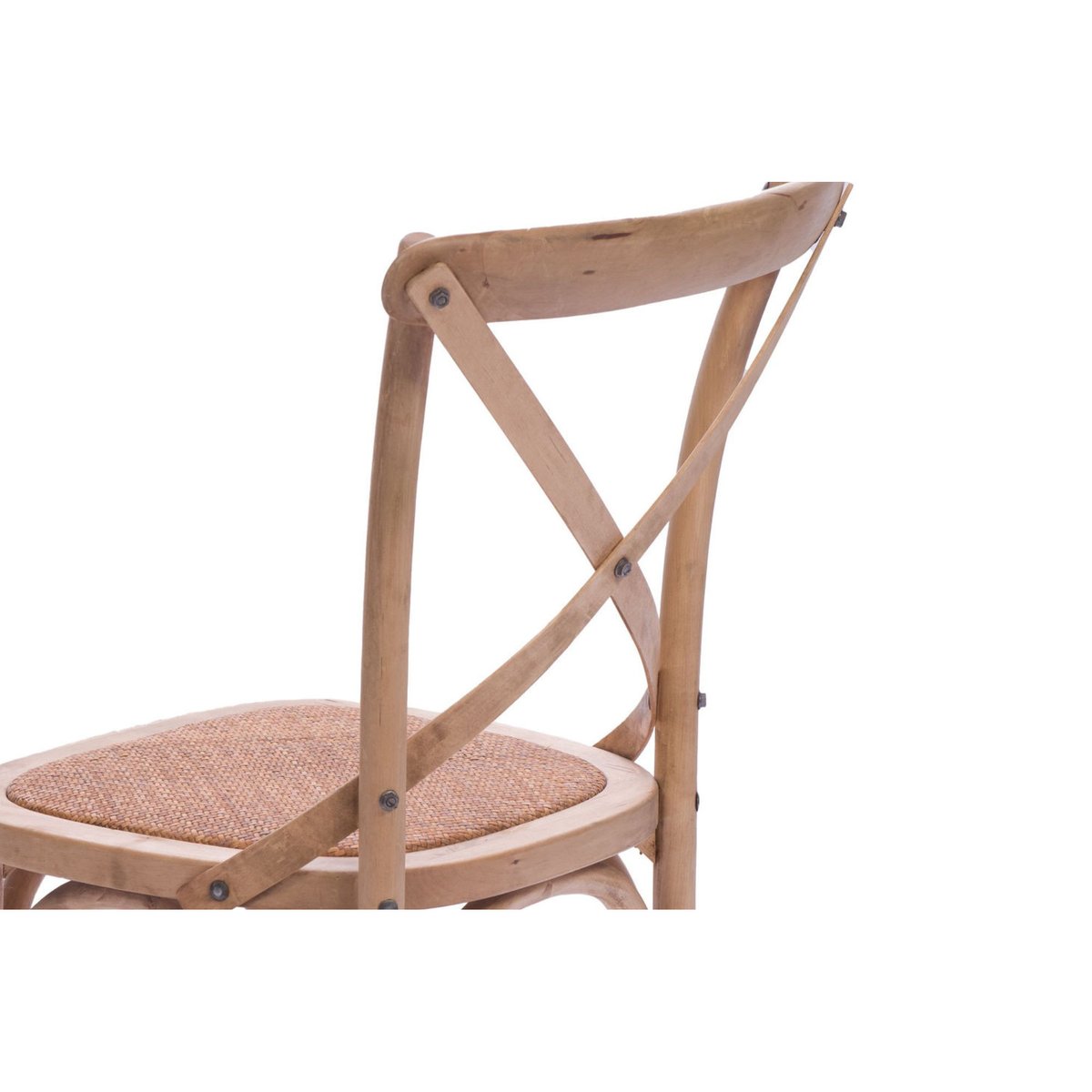 Chaises bistrot en bois massif naturel (lot de 2) - ESTAMINET bois clair, HELLIN, DEPUIS 1862