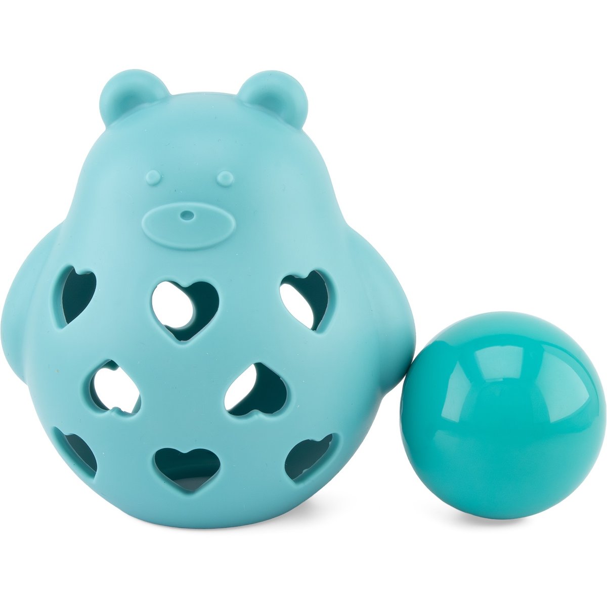 Hochet ourson en silicone BALOUNE bleu, ULYSSE