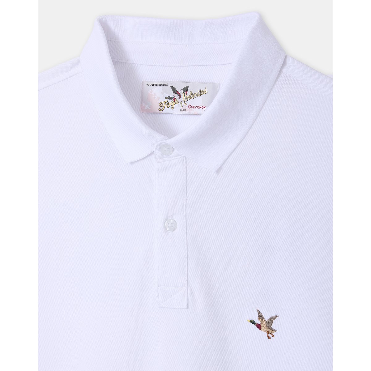 Polo brodé O'TOGS blanc, CHEVIGNON
