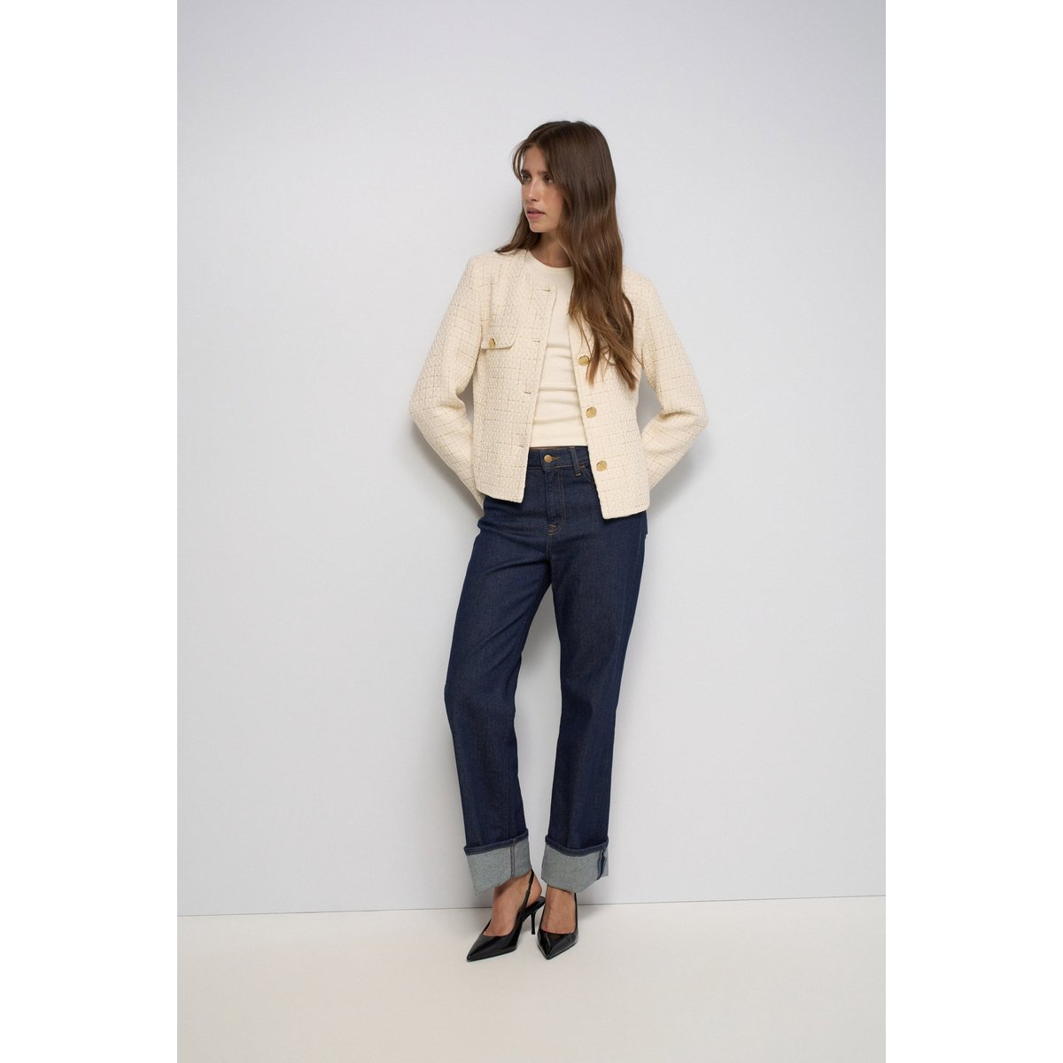 VESTE EN TWEED beige, SALSA JEANS