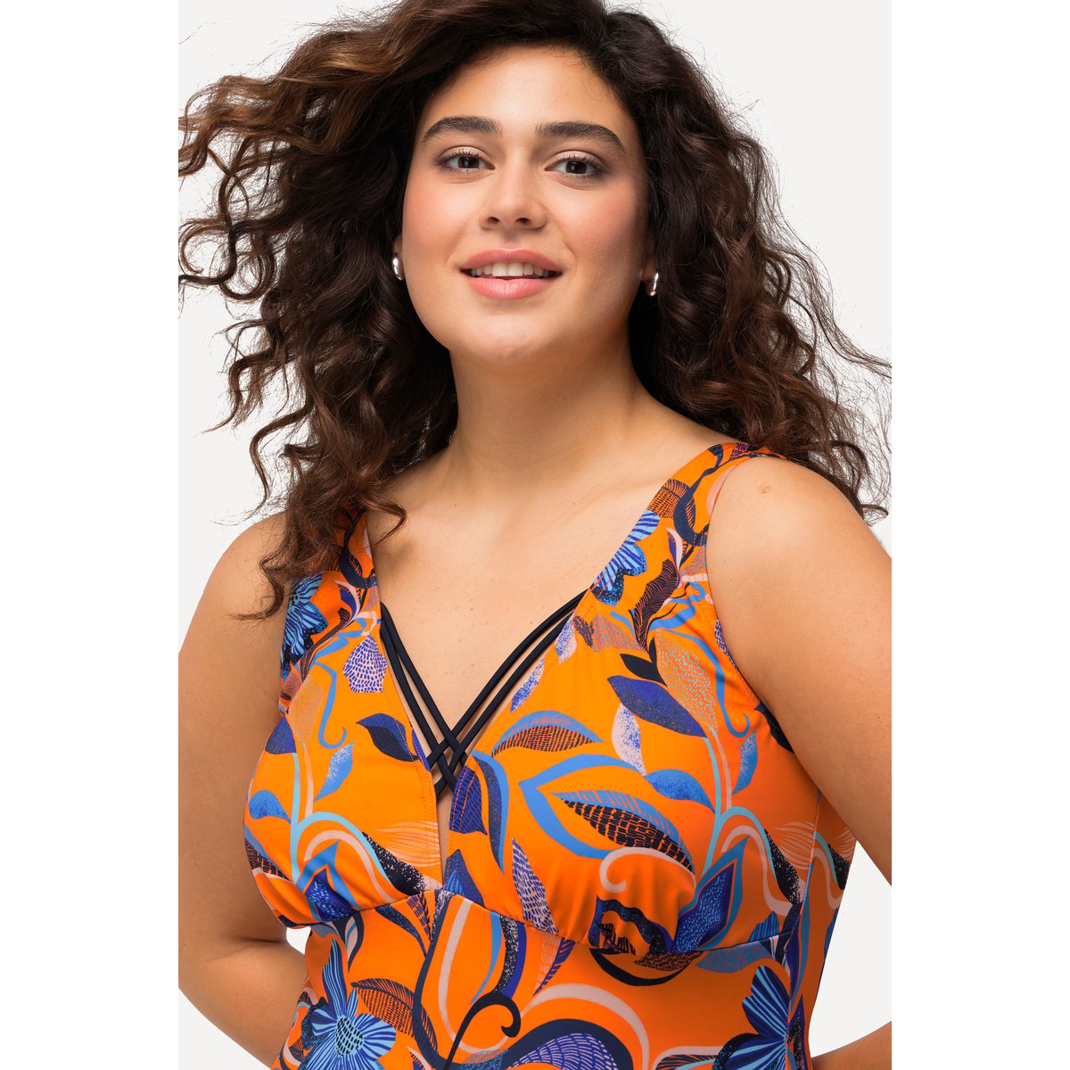 Maillot de bain à fleurs orange vif, ULLA POPKEN