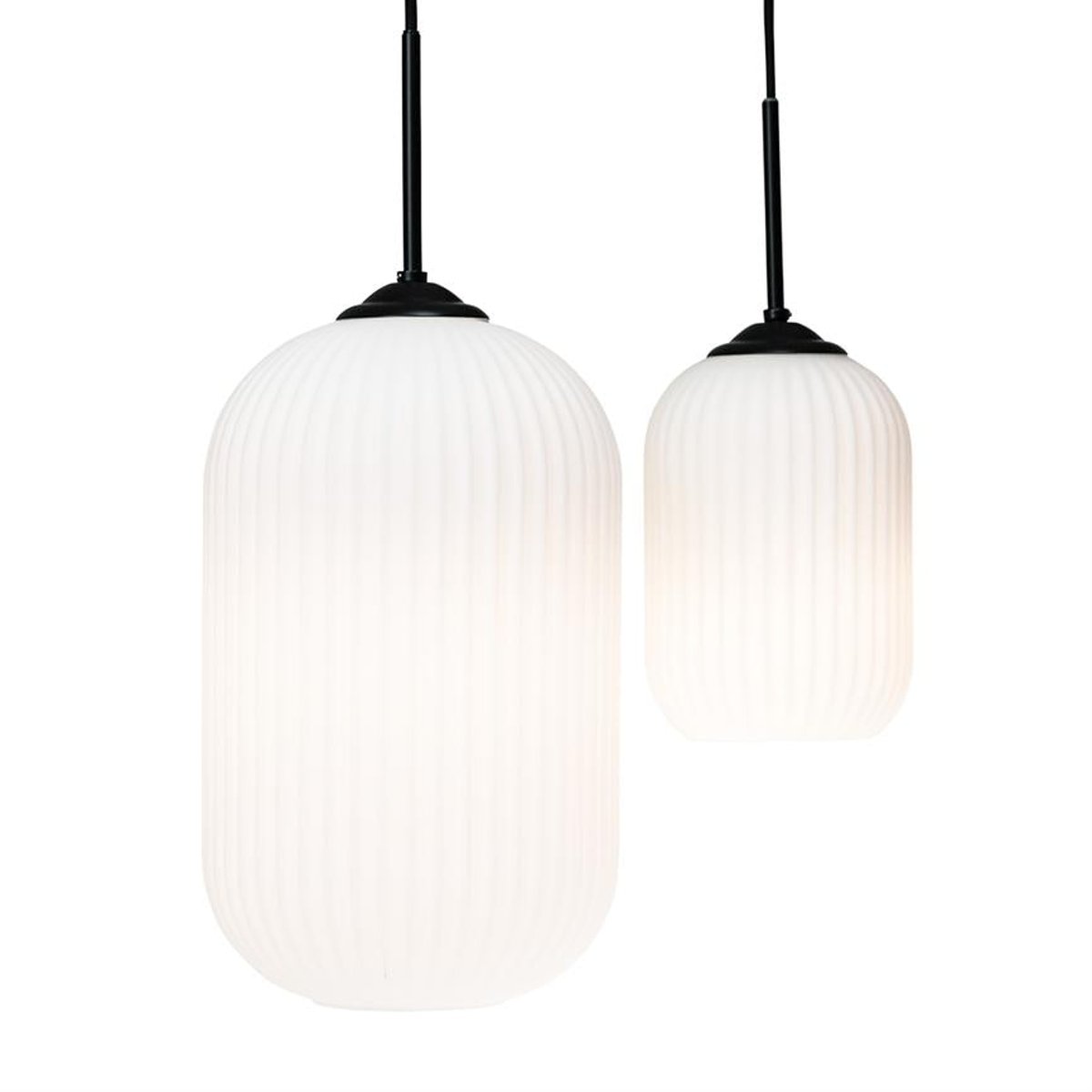 Suspension en Verre et Métal D14 RIFLET blanc, DYBERG LARSEN