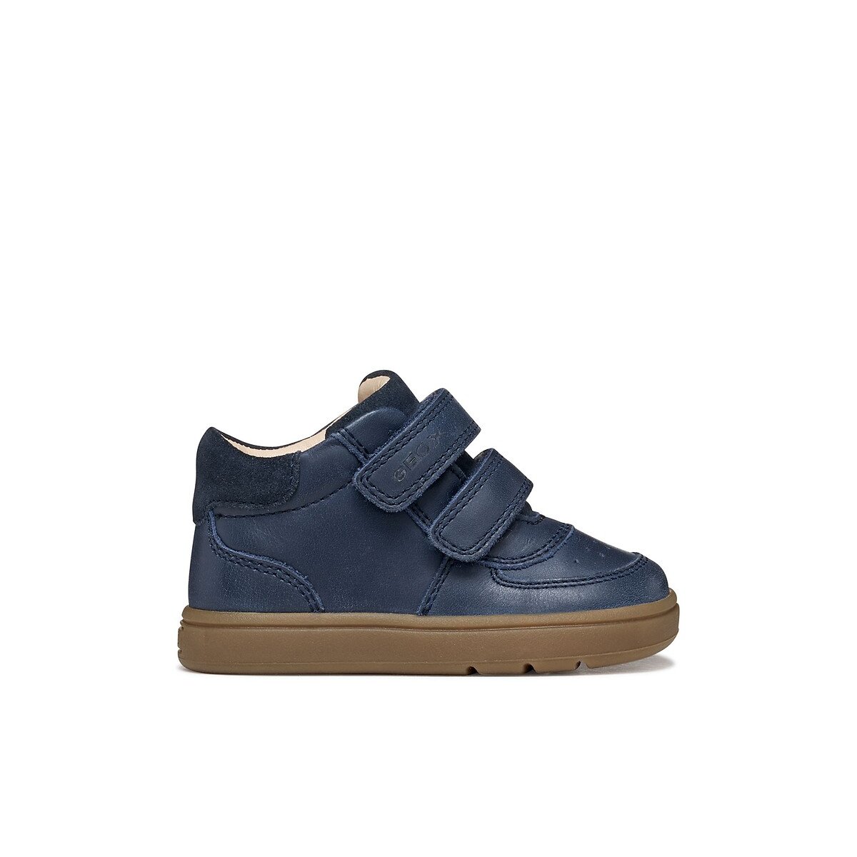 Zapatillas con velcro, de piel, BIGLIA azul marino, GEOX