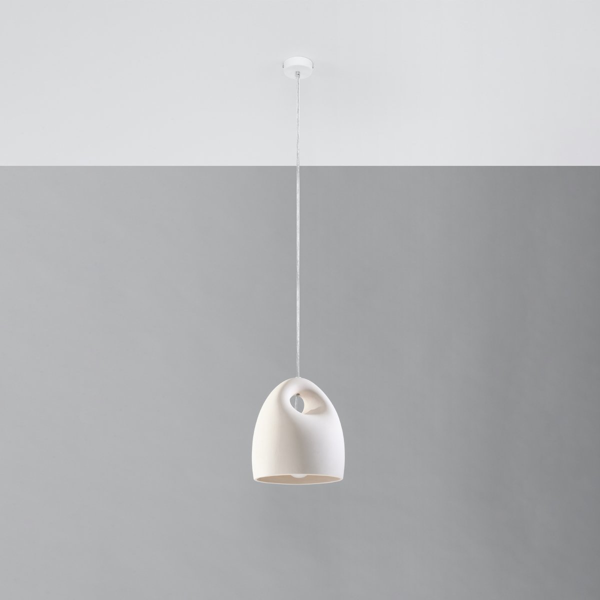 Suspension Céramique Blanc E27 1 Bukano blanc, EDEN