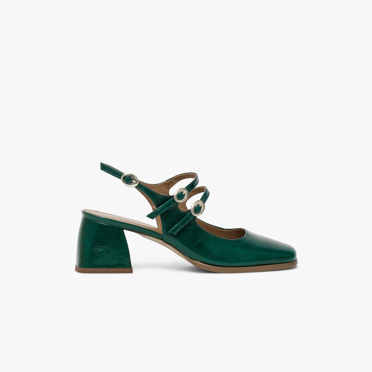 Escarpin en cuir DEBBIE bleu lagon, BOCAGE