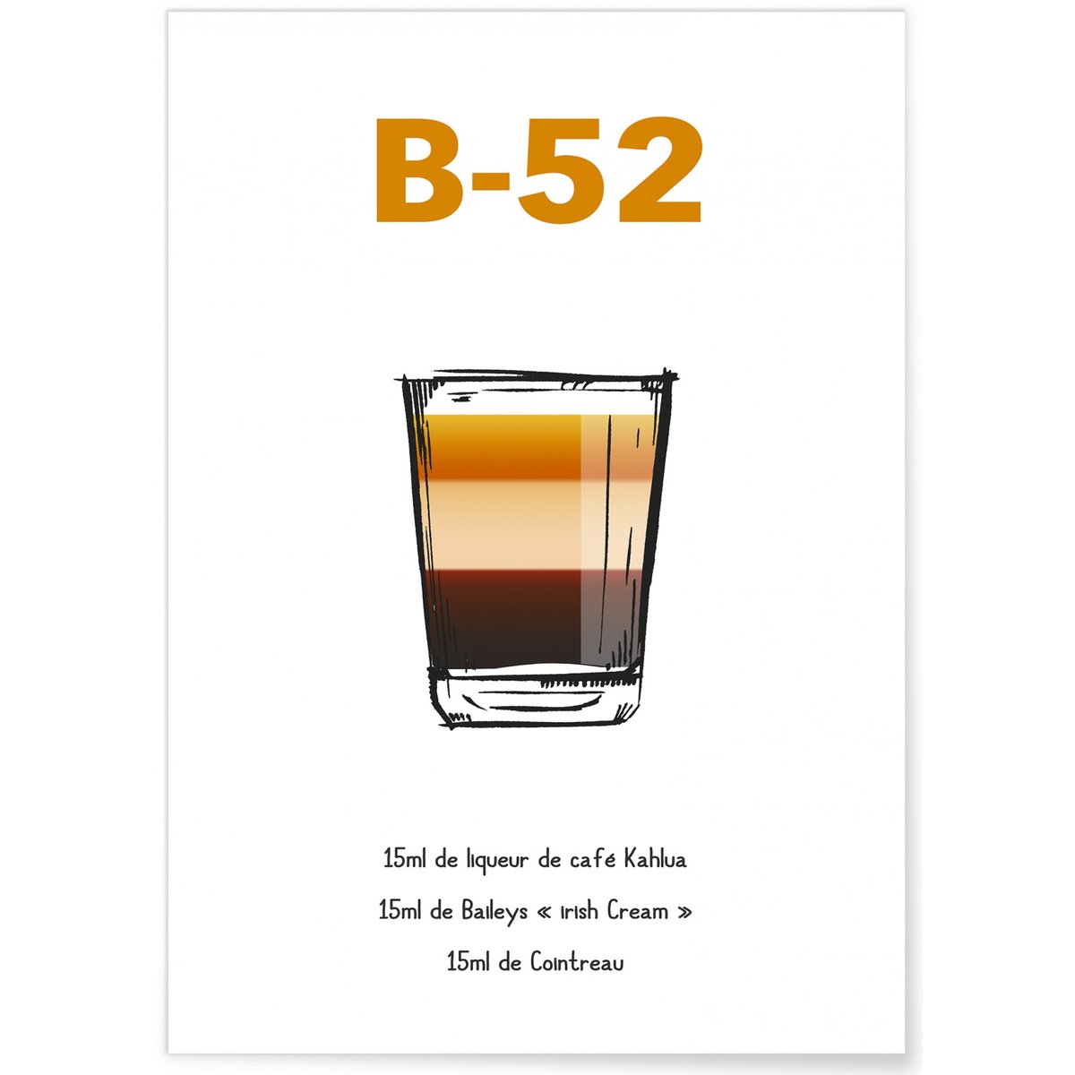 Affiche Shooter B52 blanc, L'AFFICHERIE